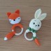 Baby rattle crochet forest animals