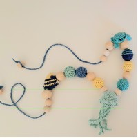 Sea life crochet teething necklace