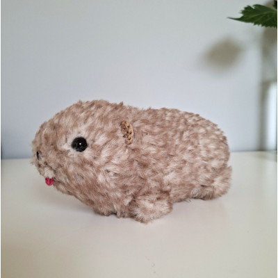 Crochet Rock Hyrax Plush | Chubby Awawa albino | Handmade Stuffed Animal | Cute Cozy Toy