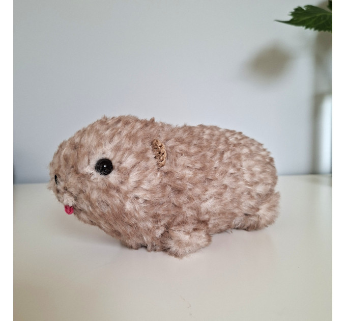 Crochet Rock Hyrax Plush | Chubby Awawa albino | Handmade Stuffed Animal | Cute Cozy Toy