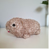 Crochet Rock Hyrax Plush | Chubby Awawa albino | Handmade Stuffed Animal | Cute Cozy Toy
