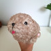 Crochet Rock Hyrax Plush | Chubby Awawa albino | Handmade Stuffed Animal | Cute Cozy Toy