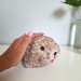 Crochet Rock Hyrax Plush | Chubby Awawa albino | Handmade Stuffed Animal | Cute Cozy Toy