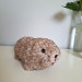 Crochet Rock Hyrax Plush | Chubby Awawa albino | Handmade Stuffed Animal | Cute Cozy Toy