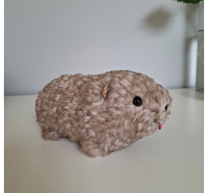 Crochet Rock Hyrax Plush | Chubby Awawa albino | Handmade Stuffed Animal | Cute Cozy Toy