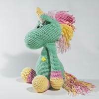 Crochet mint unicorn art doll Mint unicorn gifts Crochet mint unicorn art doll Mint unicorn gifts